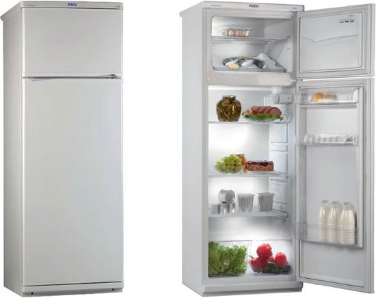 Холодильник с верхней морозильной камерой Позис МИР 244-1 серебристый металлопласт)