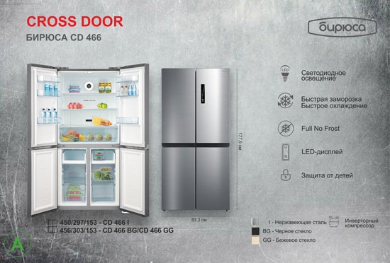 Холодильник French Door Бирюса CD 466 I