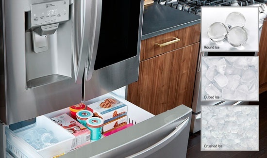 Система CraftIce в холодильнике LG
