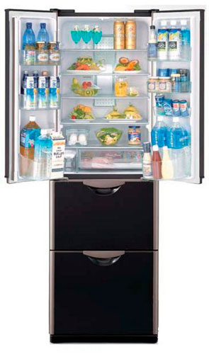 Многокамерный холодильник Hitachi  R-S37WVPUPBK 