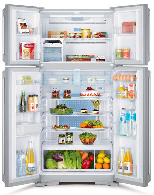 двухкамерный холодильник Hitachi  R-W662 EU9 GBK